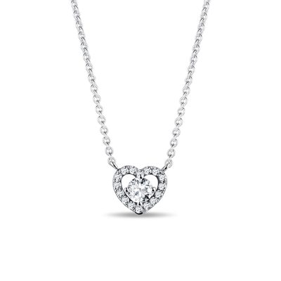 White Gold Heart Necklace – ShopKandyBoutique