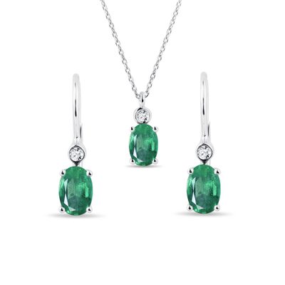 KLENOTA Emerald Jewelry Set