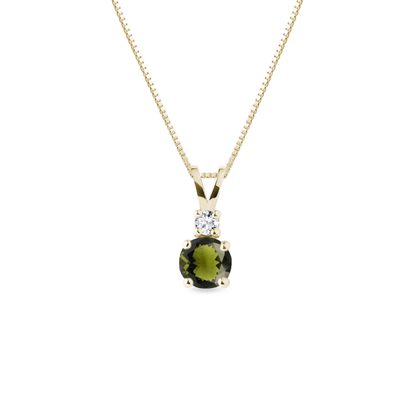 Moldavite on sale gold jewelry