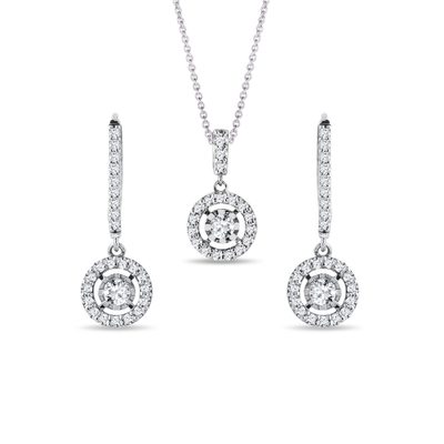 Elsa Peretti® Diamonds by the Yard® Pendant and Earrings Set in Sterling  Silver | Tiffany & Co.