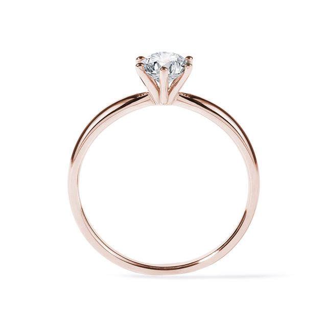 VERLOBUNGSRING MIT 0,5 CT DIAMANT AUS ROSÉGOLD - VERLOBUNGSRINGE MIT BRILLANT - 
