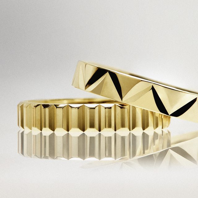 PROFILOVANÝ DÁMSKÝ PRSTEN ZE ŽLUTÉHO 14K ZLATA - ZLATÉ PRSTENY - 