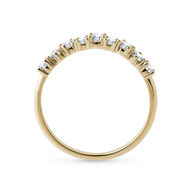 ALLIANCE EN OR JAUNE AVEC DIAMANT - ALLIANCES DE MARIAGE FEMMES - 