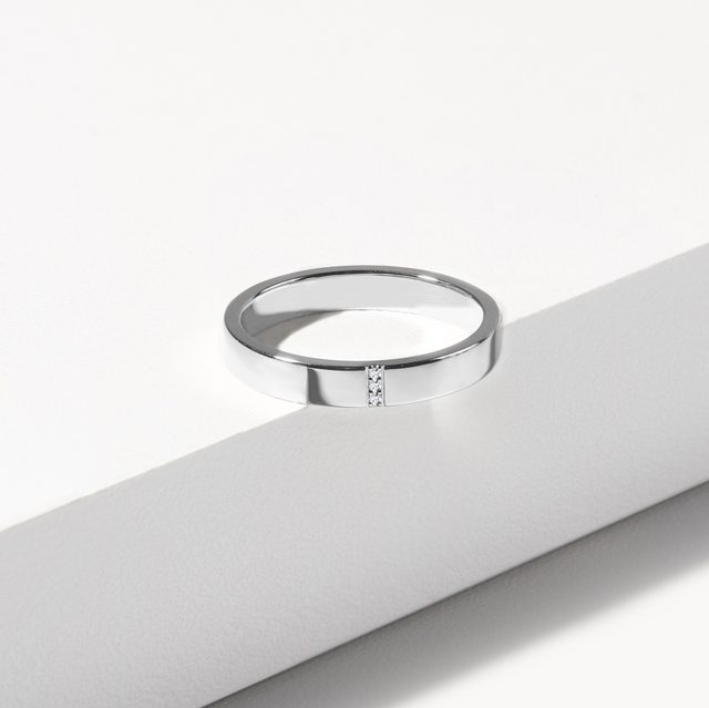 BRILLIANT DIAMOND RING IN WHITE GOLD - WOMEN'S WEDDING RINGS - 