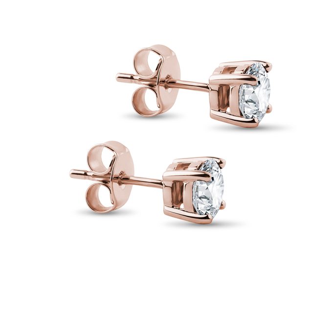 LUXURIÖSE 1CT DIAMANTOHRRINGE IN ROSÉGOLD - OHRSTECKER DIAMANT - 