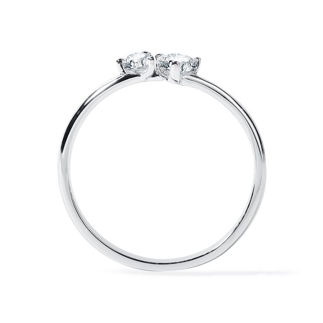 MODERNER RING MIT DIAMANT IN WEISSGOLD - RINGE DIAMANT - 