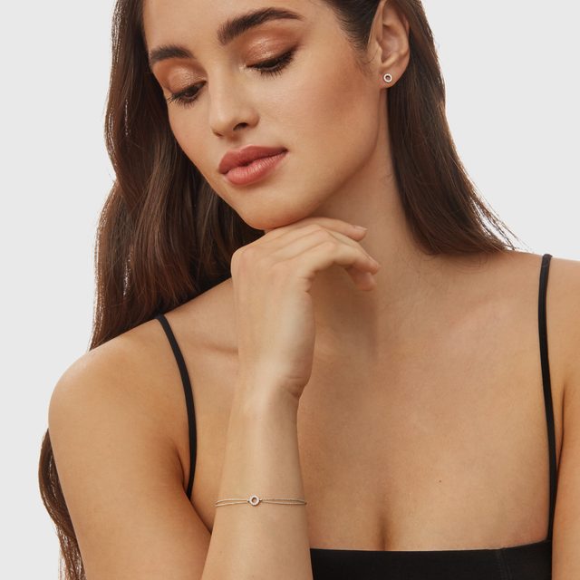 BRACELET EN OR BLANC AVEC DIAMANTS - BRACELETS AVEC DIAMANTS - 