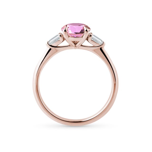 PINK LAB GROWN DIAMOND RING IN ROSE GOLD - RINGS WITH LAB-GROWN DIAMONDS - 
