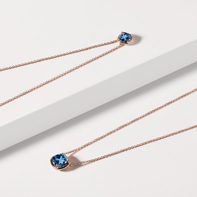 TOPAS HALSKETTE IN ROSÉGOLD - KETTEN MIT TOPAS - 