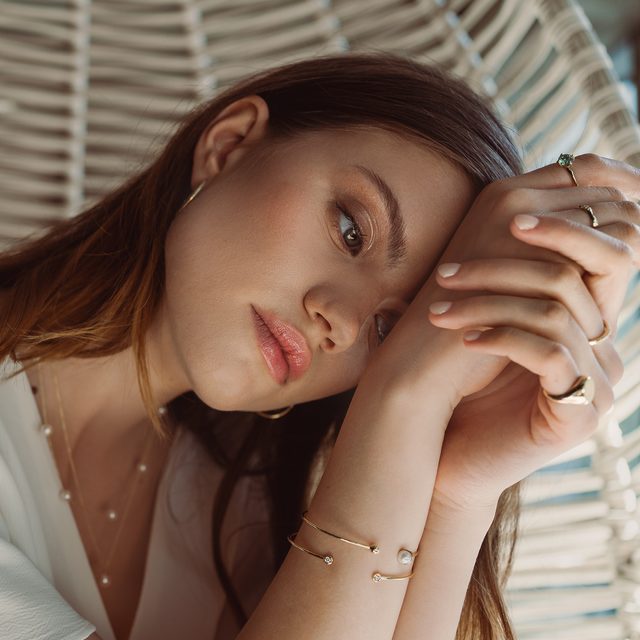 PARURE EN OR JAUNE 14K DE BIJOUX EN PERLES - PARURES DE PERLES - 