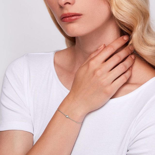 DIAMANTSCHMUCK MIT LÜNETTE AUS WEISSGOLD - SCHMUCK SETS DIAMANT - 