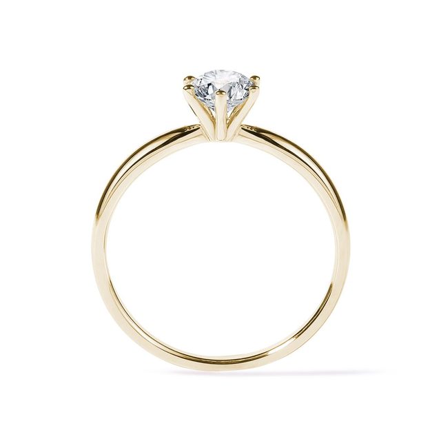 RING MIT 0,5 CT LABORDIAMANT IN GELBGOLD - RINGE MIT LAB GROWN DIAMANTEN - 