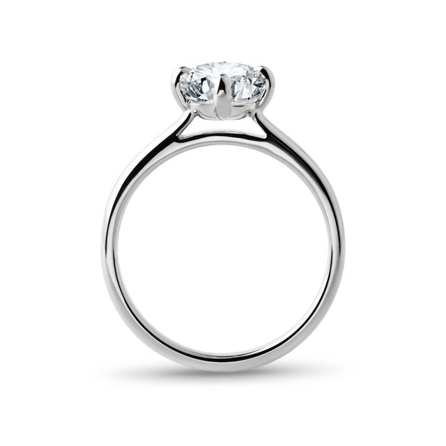 OLD MINE DIAMOND RING IN WHITE GOLD - RINGS WITH LAB-GROWN DIAMONDS - 