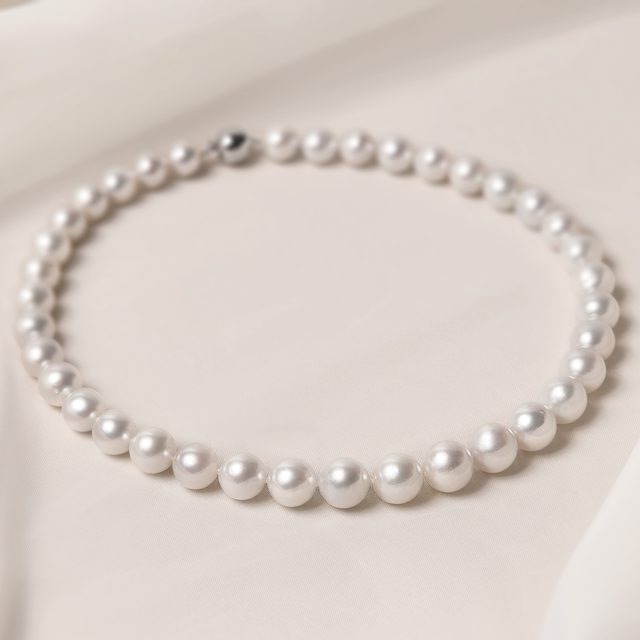 COLLIER DE PERLES DU PACIFIQUE SUD AVEC FERMOIR EN OR - COLLIERS DE PERLES - 