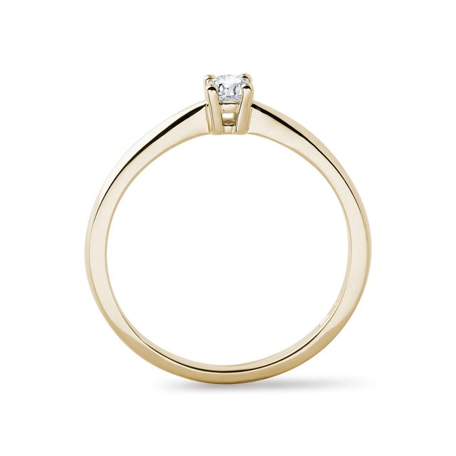 BAGUE DE FIANÇAILLES MINIMALISTE AVEC DIAMANT - BAGUES DE FIANÇAILLES EN DIAMANT - 