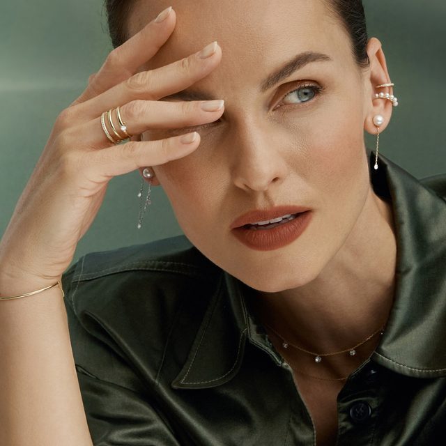 DVOJITÝ DIAMANTOVÝ PRSTEN ZE ŽLUTÉHO 14K ZLATA - PRSTENY S DIAMANTY - 