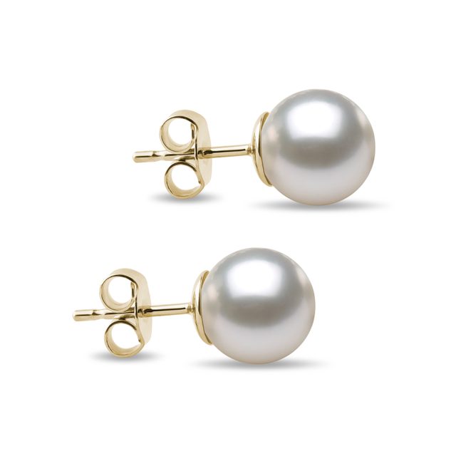 AKOYA PEARL EARRINGS IN GOLD - PEARL EARRINGS - 