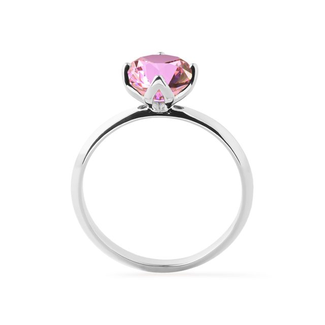 WHITE GOLD 1CT PINK DIAMOND ENGAGEMENT RING - RINGS WITH LAB-GROWN DIAMONDS - 