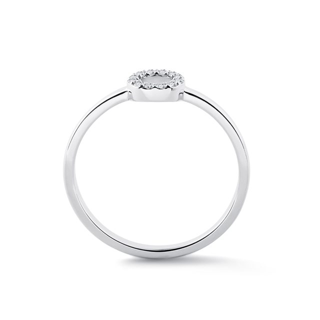PIERŚCIONEK Z BIAŁEGO ZŁOTA Z DIAMENTEM - PIERŚCIONKI Z DIAMENTAMI - 