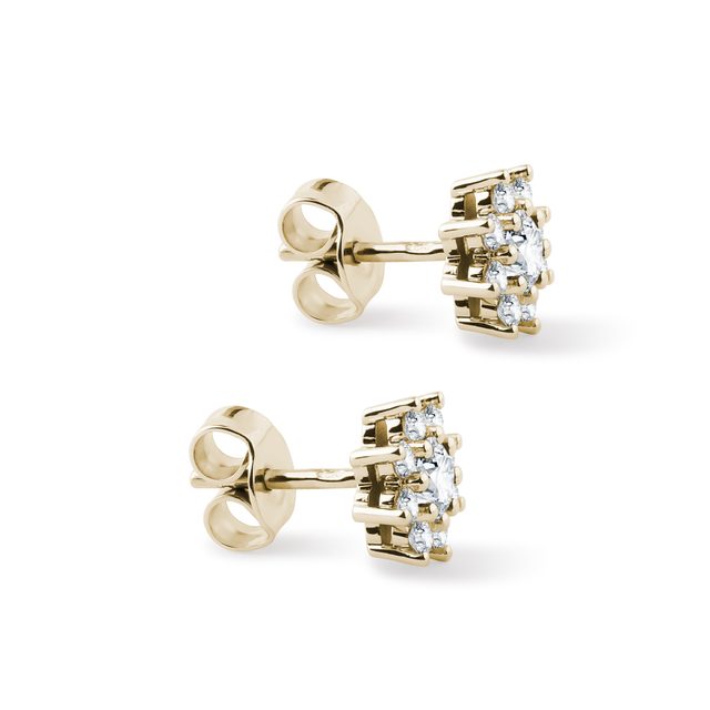 OHRRINGE FÜR DAMEN AUS GELBGOLD MIT DIAMANT IM RUNDSCHLIFF - OHRRINGE DIAMANT - 