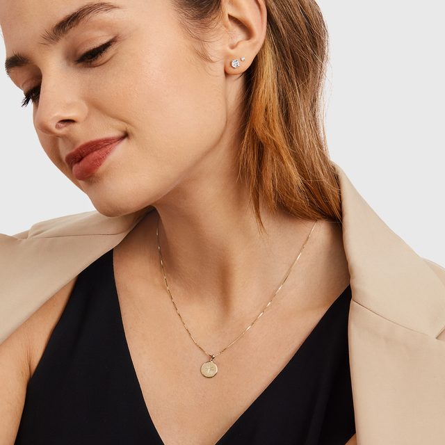 14K YELLOW GOLD MEDALLION PENDANT - PENDANTS - 