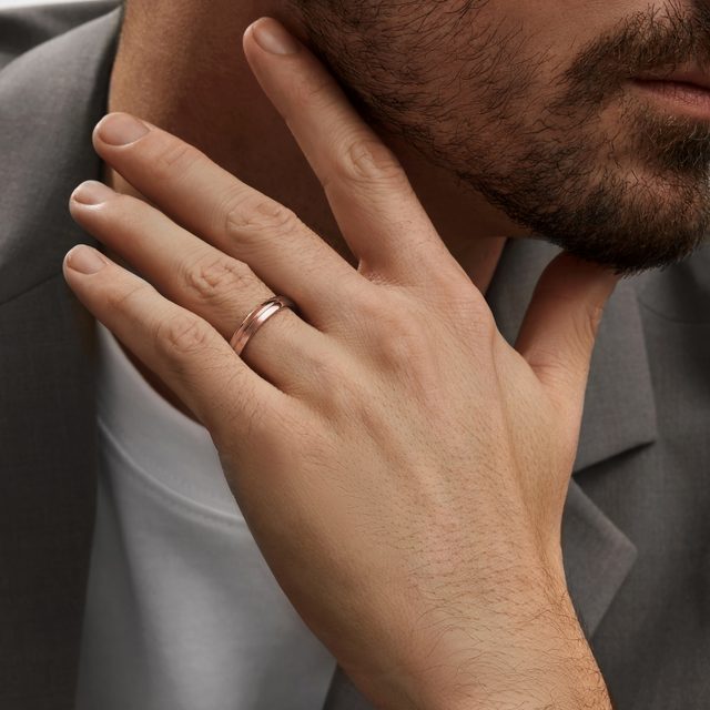 SET TRAURINGE MIT DIAMANTEN IN ROSÉGOLD - ROSÉGOLDENE TRAURINGE IM SET - 