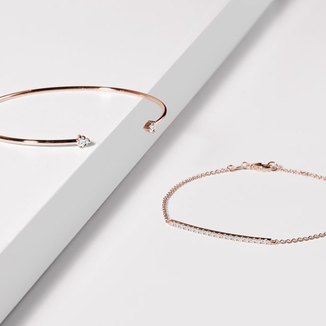 ARMBAND MIT DIAMANTSTAB IN ROSEGOLD - ARMBÄNDER MIT DIAMANTEN - 