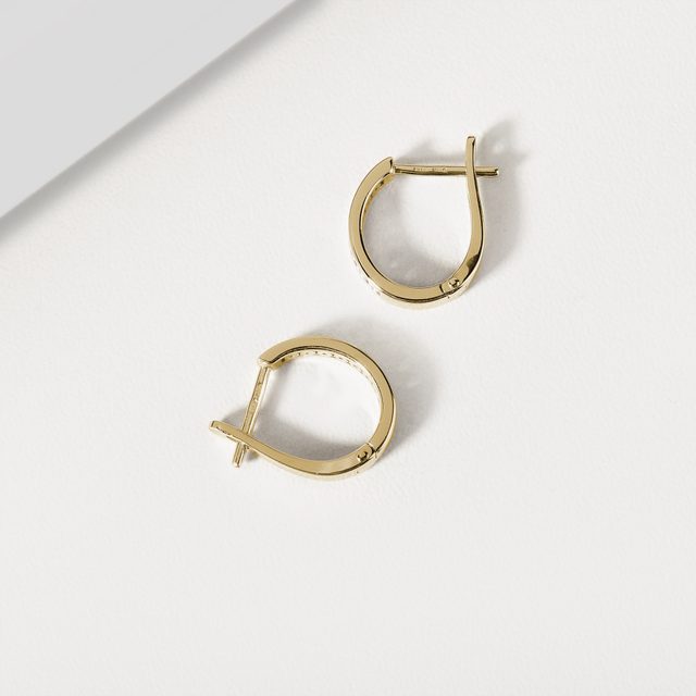 KLASICKÉ DIAMANTOVÉ NÁUŠNICE ZO ZLATA - NÁUŠNICE DIAMANTY - 