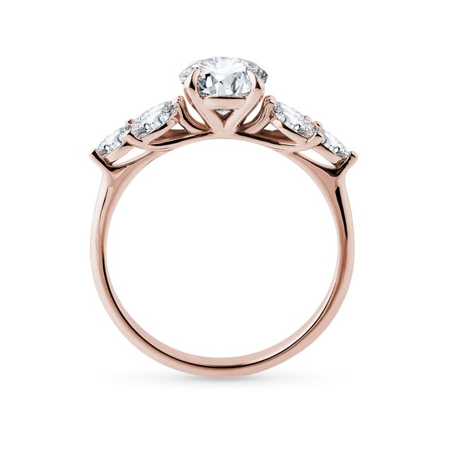 1CT DIAMOND ENGAGEMENT RING IN ROSE GOLD - DIAMOND ENGAGEMENT RINGS - 