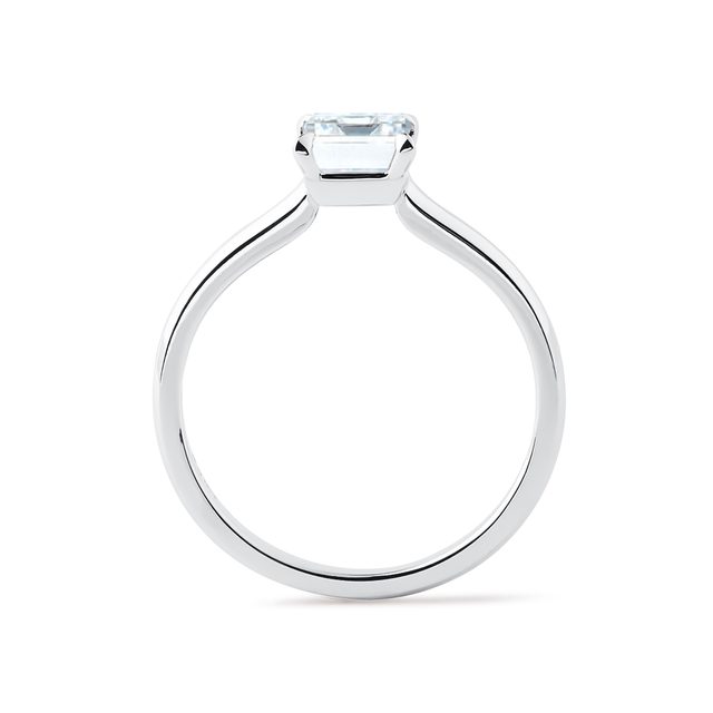 RING WITH LAB-GROWN DIAMOND IN WHITE GOLD - RINGS WITH LAB-GROWN DIAMONDS - 