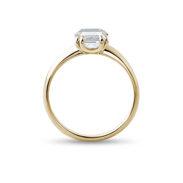 RING MIT 2 CT LABORDIAMANT IM OLD MINE SCHLIFF IN GELBGOLD - RINGE MIT LAB GROWN DIAMANTEN - 