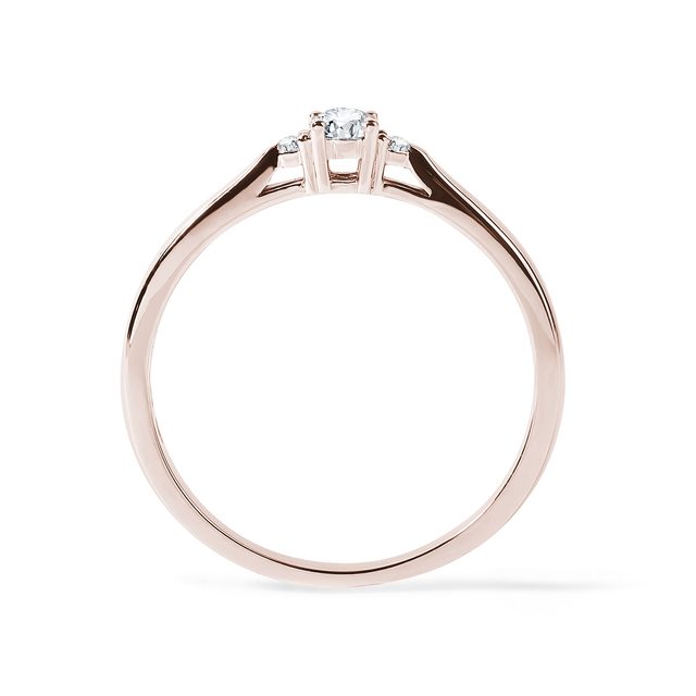 DIAMOND ENGAGEMENT RING IN ROSE GOLD - DIAMOND ENGAGEMENT RINGS - 