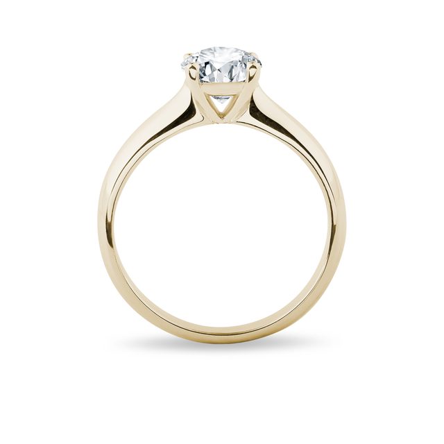 VERLOBUNGSRING MIT 1,0 CT LABORDIAMANT IN GELBGOLD - RINGE MIT LAB GROWN DIAMANTEN - 