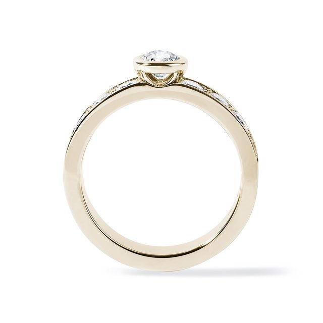 LUXUS-DIAMANTRING IN GELBGOLD - VERLOBUNGSRINGE DIAMANTEN - 