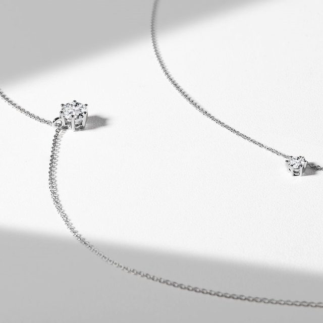 ANHÄNGER MIT 0,5 CT LAB GROWN DIAMANT AUS WEISSGOLD - KETTEN MIT DIAMANTEN - 