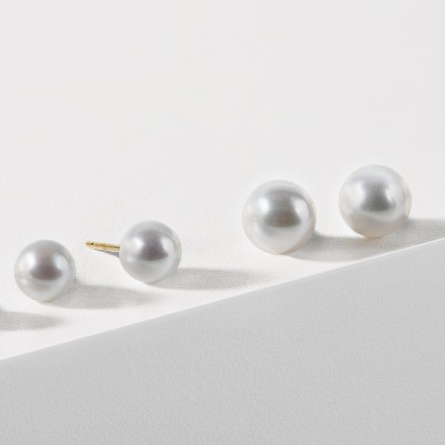 AKOYA PEARL EARRINGS IN GOLD - PEARL EARRINGS - 