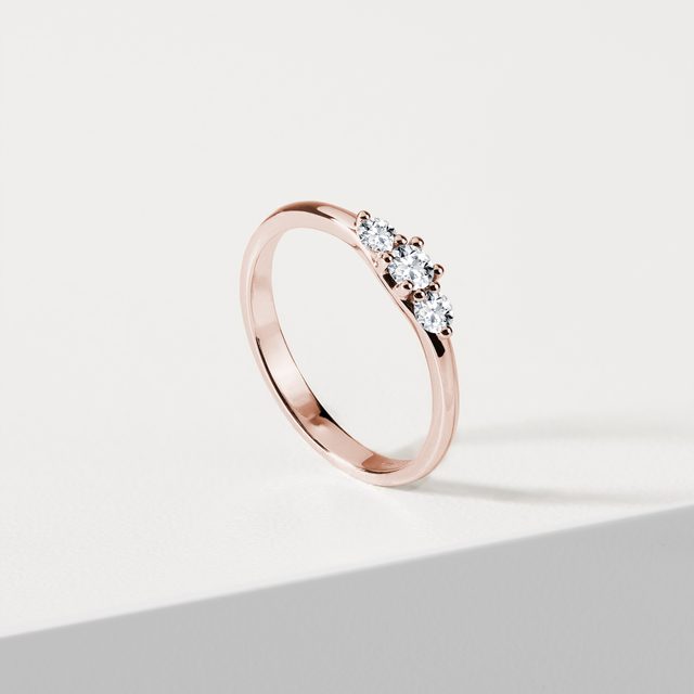 ROSÉGOLD DIAMANT VERLOBUNGSRING - VERLOBUNGSRINGE DIAMANTEN - 