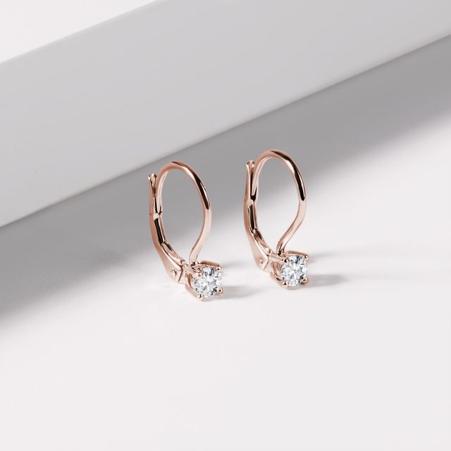 OHRHÄNGER MIT DIAMANTEN IN ROSÉGOLD - OHRRINGE DIAMANT - 