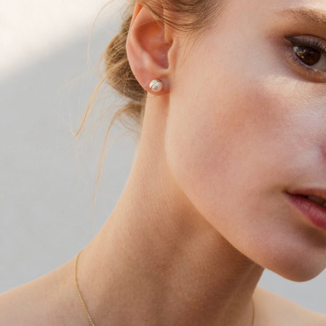 PARURE EN OR JAUNE 14K DE BIJOUX EN PERLES - PARURES DE PERLES - 