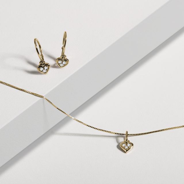 HERZANHÄNGER MIT DIAMANTEN IN GOLD - ANHÄNGER - 