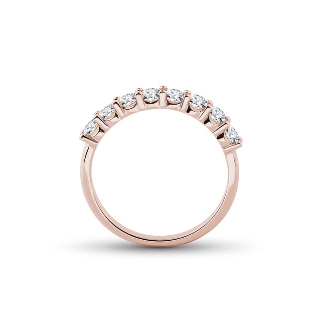 ALLIANCE ÉTERNITÉ EN OR ROSE ET DIAMANTS - ALLIANCES DE MARIAGE AVEC DIAMANTS - 