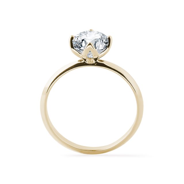 BAGUE EN OR AVEC DIAMANT DE SYNTHÈSE 1 CARAT - BAGUES AVEC DIAMANTS DE SYNTHÈSE - 