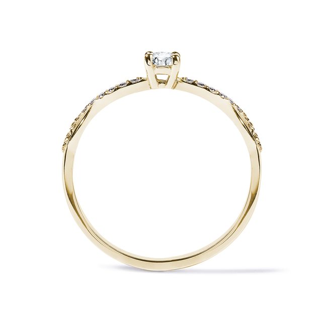 DIAMANTVERLOBUNGSRING IN GEBGOLD - VERLOBUNGSRINGE DIAMANTEN - 