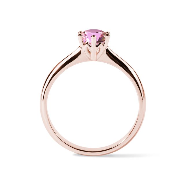 ROSE GOLD PINK DIAMOND ENGAGEMENT RING - RINGS WITH LAB-GROWN DIAMONDS - 