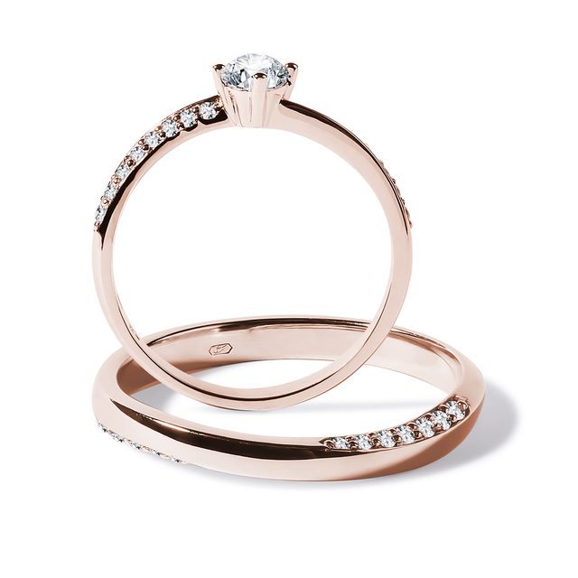 VERLOBUNGS- UND EHERING IN ROSÉGOLD - TRAURING- UND VERLOBUNGSSETS - 