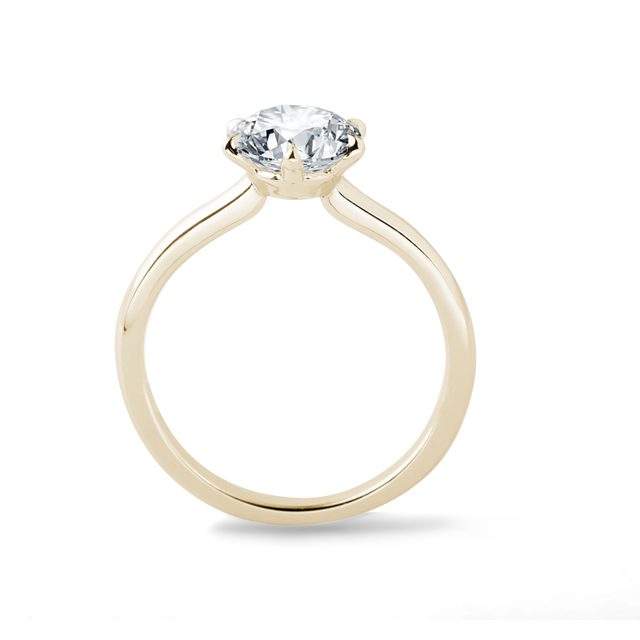 LAB GROWN DIAMOND GOLD ENGAGEMENT RING - RINGS WITH LAB-GROWN DIAMONDS - 