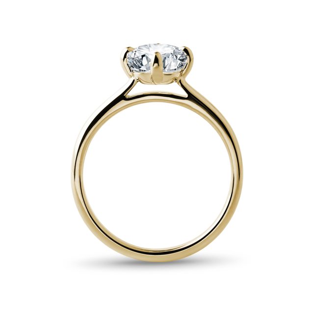 OLD MINE DIAMOND RING IN YELLOW GOLD - RINGS WITH LAB-GROWN DIAMONDS - 
