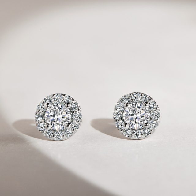 LUXURIÖSE BRILLANTOHRRINGE AUS WEISSGOLD - OHRSTECKER DIAMANT - 