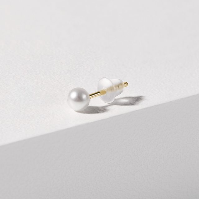 PERLENOHRRING AUS 14 KT GELBGOLD - PERLEN OHRRINGE - 