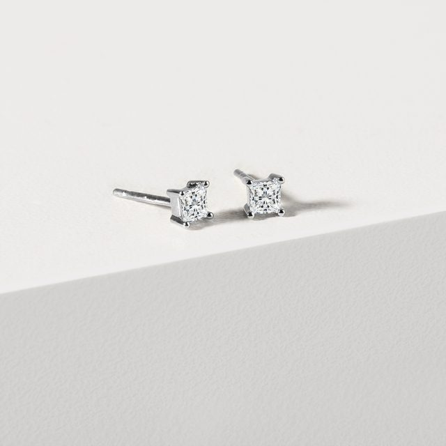 OHRRINGE MIT DIAMANTEN AUS WEISSGOLD - OHRSTECKER DIAMANT - 